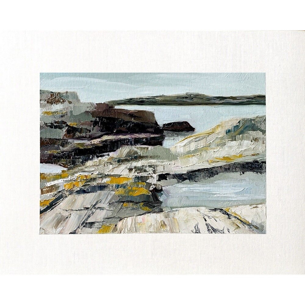 8x10 Maine Original Seascape Oil Painting New England Coastal Ocean Art Signed